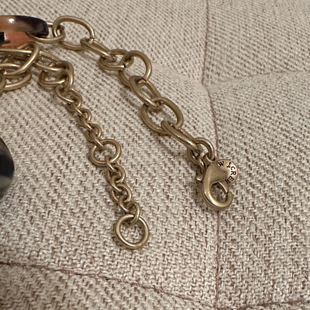 J.Crew Tortoise Chain Necklace Statement Link Minimalist Classic - Picture 4 of 4